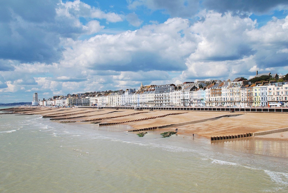 Hastings seafront, England